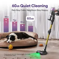 Aspirateur balai sans fil Ultenic U20, aspiration 55,000 Pa, poubelle 1,5 L, filtration en 7 étapes, autonomie de 60 minutes, baguette pliable de 65 cm 4
