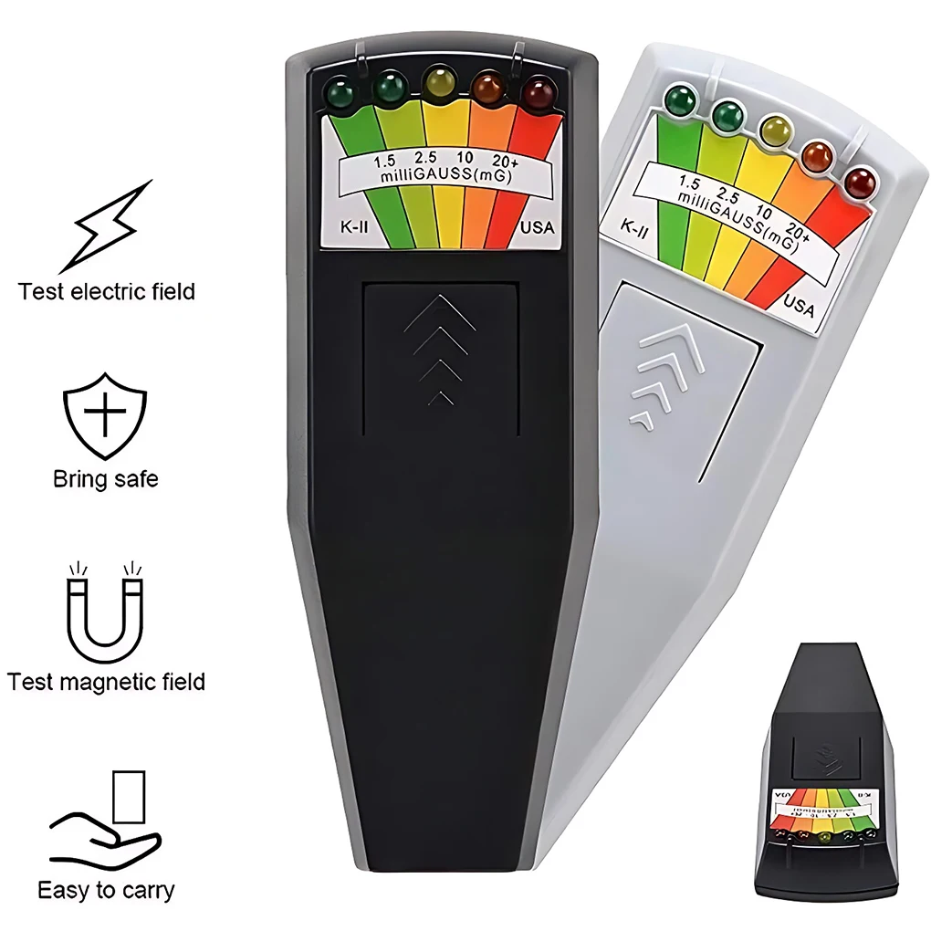 

LED EMF Meter Reliable And Accurate Electromagnetic Field Radiation Tester Multi-functional white