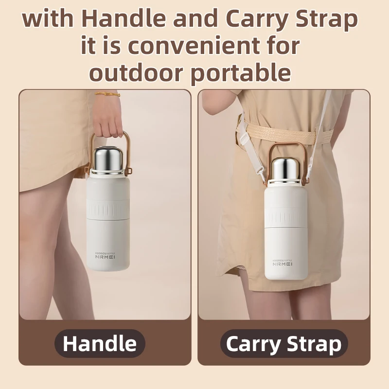 Stainless Steel Thermos Bottle Outdoor Portable Thermal Water Bottle with Carry Sleeve Large Capacity Vacuum Insulated Bottles sports water bottle sports bottle water bottle stainless steel water bottle tea water bottle