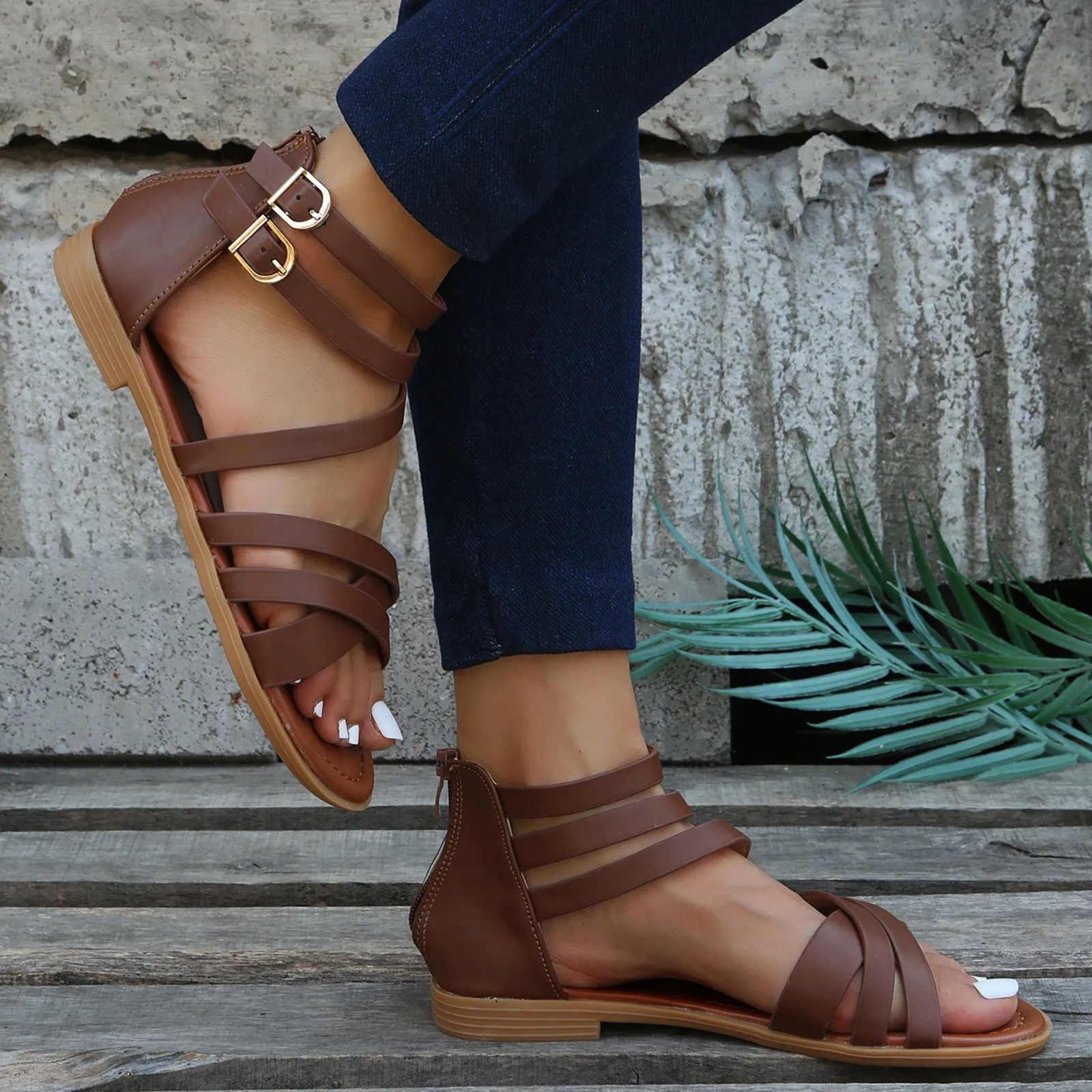 Aggregate 280+ brown gladiator sandals for women super hot