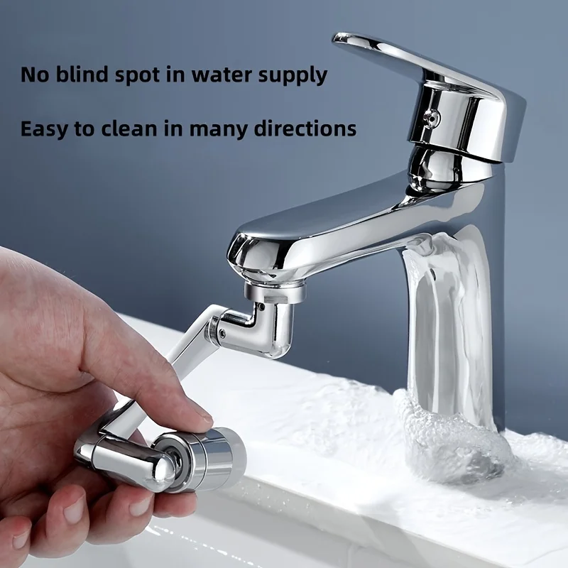 Rotatable 304 Stainless Steel Mechanical Arm Faucet - Multi-Functional Adapter Head, Splash-Proof for Toilet and Washbasin 4