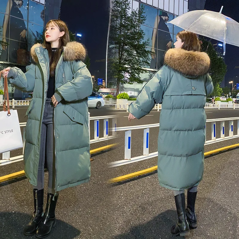

Parka Winter Jacket Women Clothes Thicken Warm Coat Female Down Cotton Jacket Fur Lining Hooded Long Parkas Oversized