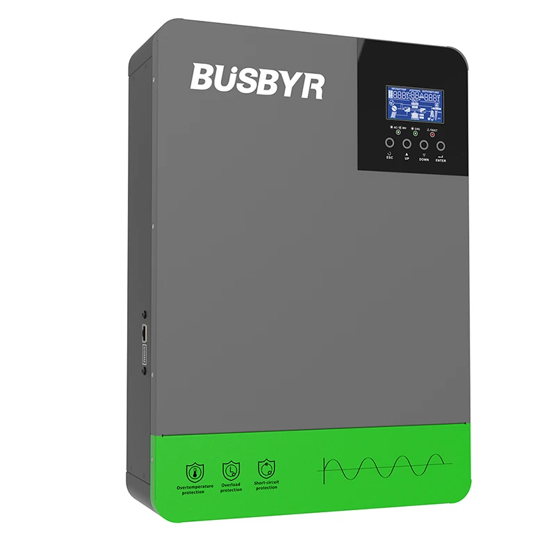 Busbyr 2200W Inverter Solare 12Vdc Off/On Grid Pv Tensione Di Ingresso 450Vdc Con 110A Mppt Charger Controll Inverter Solare Ibrido
