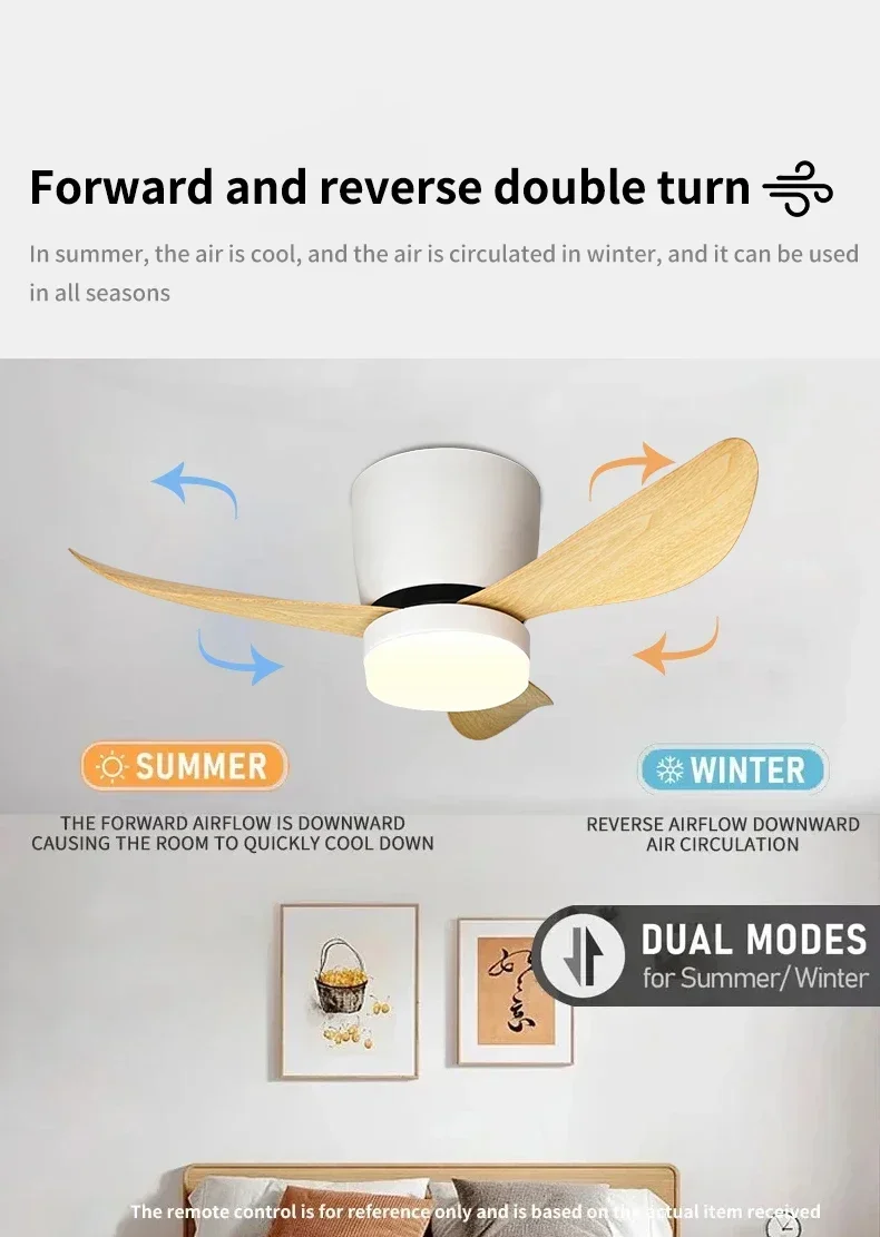 Description Picture 6 of itemLow Floor Modern LED Ceiling Fan with Variable Frequency DC Remote Control, Household Use, Ventilation Fan, Motor Electric Fan