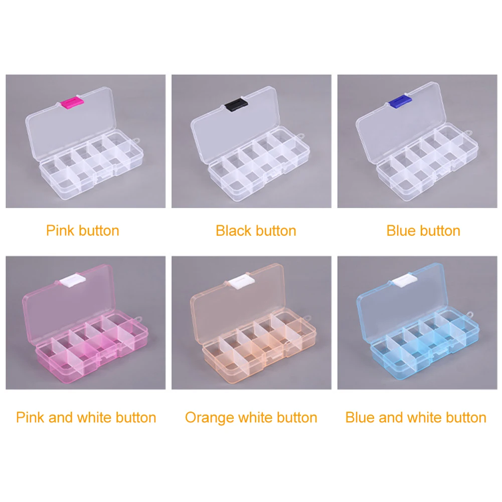 10 Grids Removable Storage Trackle Box Fishing Transparent Square Hooks Bait  Lure Organizer Flying Fishing Box Fish Accessories