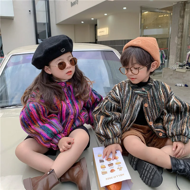 

Boys Girls Jacket Winter Korean Fashion 2022 New Children's Clothing Kids Warm Thick Coats Baby Short Padded Jacket 1 To 7 Years