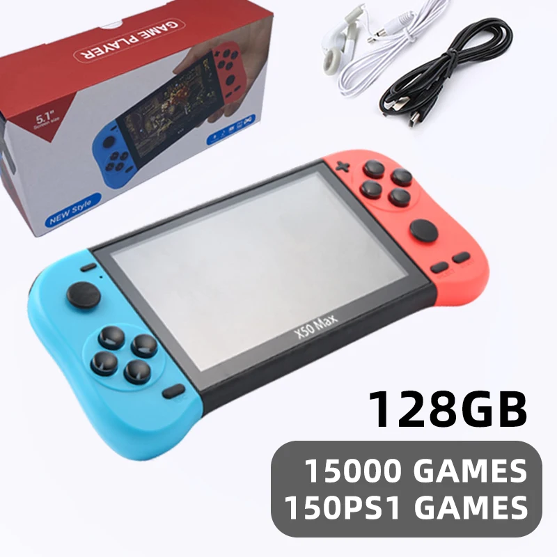 X50MAXポケットゲーム機 5.1インチ携帯ゲーム機 15000種類の