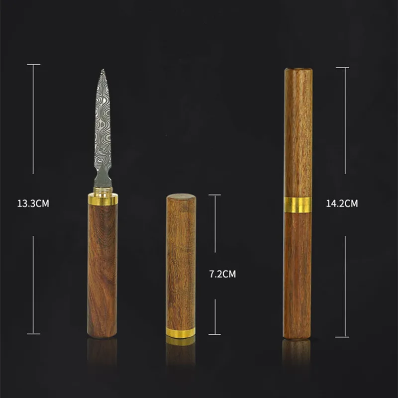 Professional Stainless Steel Tea Knife Needle Pick With Wood Handle Puer Tea Tools Cone Needle Breaking Prying Brick Tool