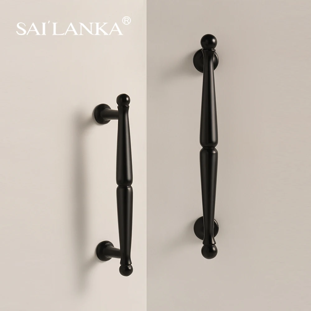 SAILANKA Brass Pulls Knobs Furniture Handles Modern Accessories, for Wardrobe Dresser Cupboard CabinetS Drawer Kitchen Bathroom