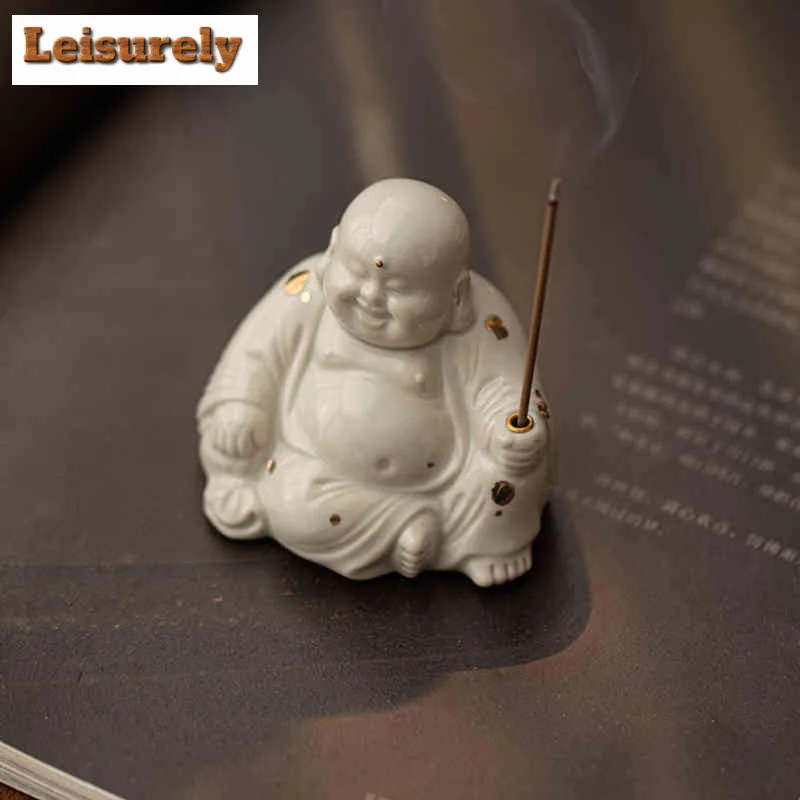 Double Happiness Buddha Mini Incense Holder Incense Smoke Waterfall Incense Burners Meditation Censer Home Accessories Craft
