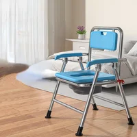 Install-Friendly Commode Chair Foldable Toilet Assistant Stable Support Convenient Bathroom Helper - Easy Assembly 1