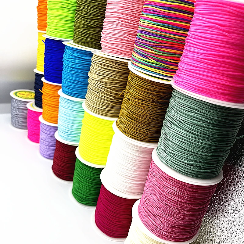Nylon cord 0.4/0.8/1.0/1.5mm Chinese Knot Macrame Cord Bracelet Braided String DIY Tassels Beading Thread