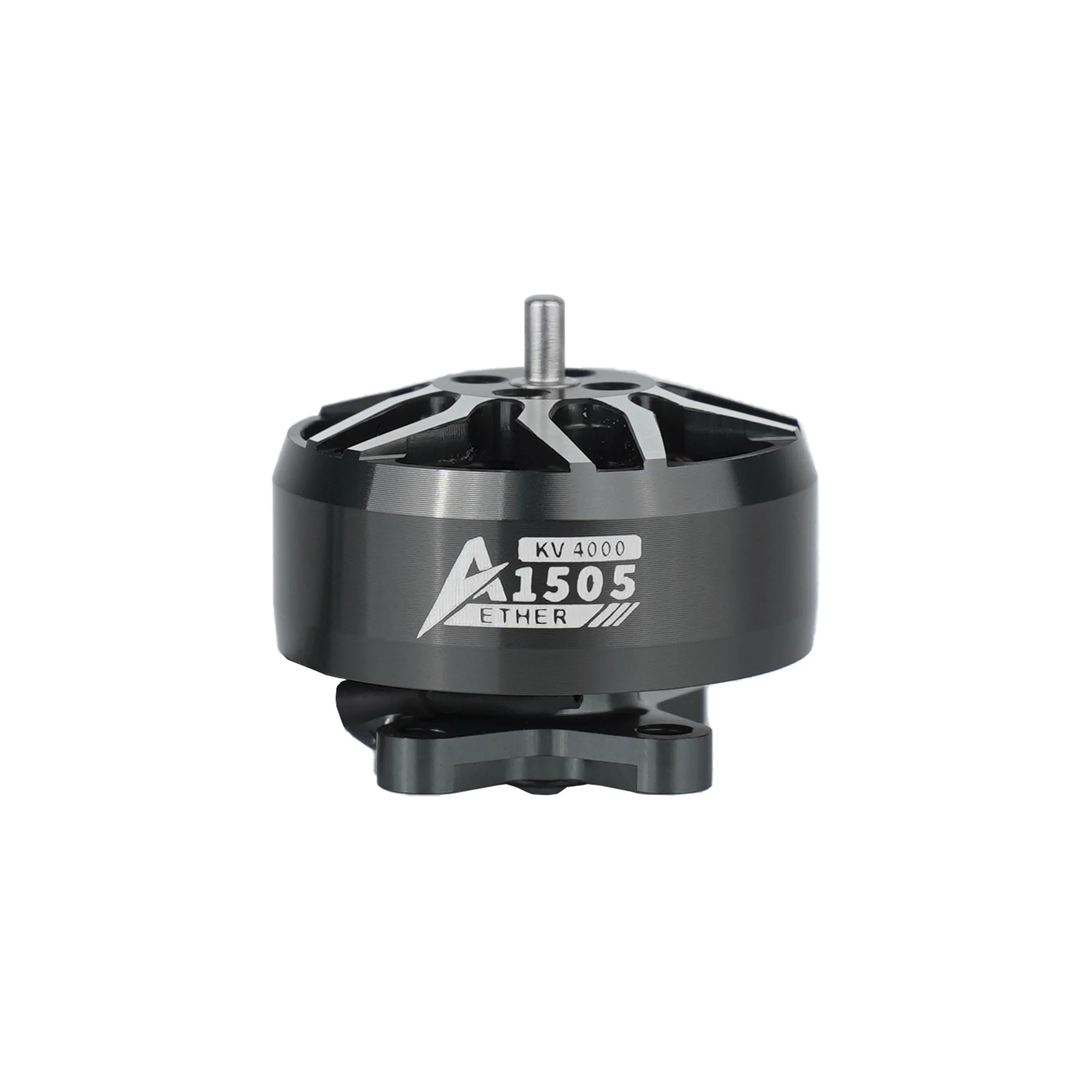 Gros plan sur le stator et l'axe du moteur brushless DeepSpace Aether 1505 4000KV