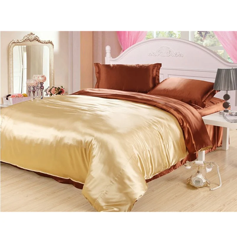 

Silk Duvet Cover 1pc 2 Sides Different Colors 100% Mulberry Silk Multicolor Solid Colors Can Be Customized ls180101