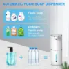 Automatic Soap Dispenser Touchless Foaming Soap Dispenser 380ml USB Rechargeable Electric 4 Level Adjustable Foam Soap Dispenser 5