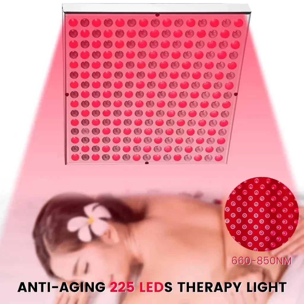 Red Light Therapy Panel 660&850 nm Infrared Light Combination Lamp Panel for Body Pain Relief Blood Circulation Skin Beauty Lamp
