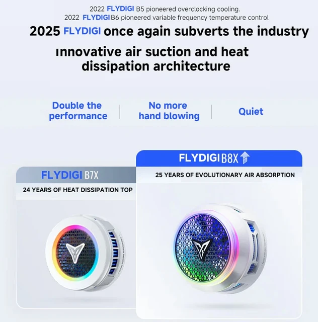 Flydigi B8X Cooling Fan Smart Frequency High-Efficiency