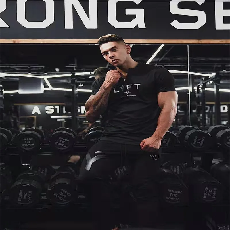 LYFT Fitness Pants for Men's Spring and Autumn New Breathable Sports and Casual Pants Slim Fit, Small Foot Zipper Guard Pants