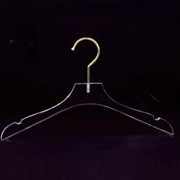 6 pcs Transparent Acrylic Clothes Hanger Racks Half Dozen Clear Hangers Ideal For Store Display Logo Customizable Wholesale 2