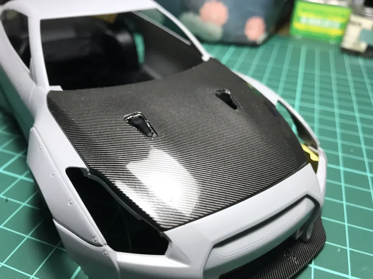 탄소 섬유 워터 스티커(20x13CM) ? 플라스틱 자동차 조립 및 DIY 모델 제작 액세서리용 모델 데칼