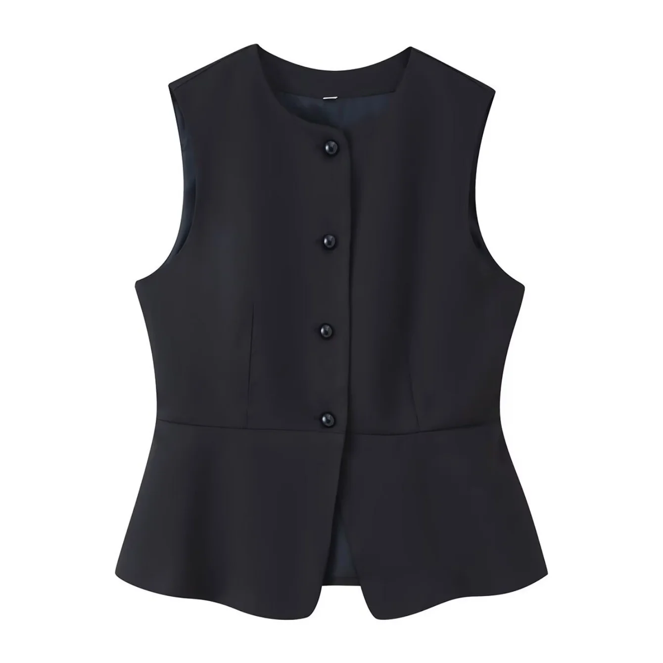 Women's Spring Autumn Daily Ol Blazers Short Vest Female Skirt Style Sleeveless Suit Vest Commuting Temperament Casual Tops