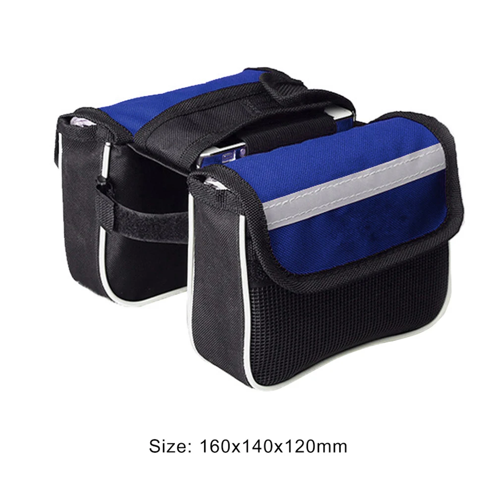 Bicycle Front Tube Bags Mobile Phone Case Waterproof Saddle MTB Cycling Pouch MTB Bike Top Tube Shell Cycling Pouch