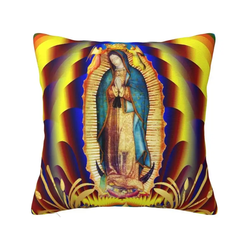 

Our Lady Of Guadalupe Virgin Mary New Modern Throw Pillow Covers Bedroom Decoration Jesus Catholic Cushions for Sofa