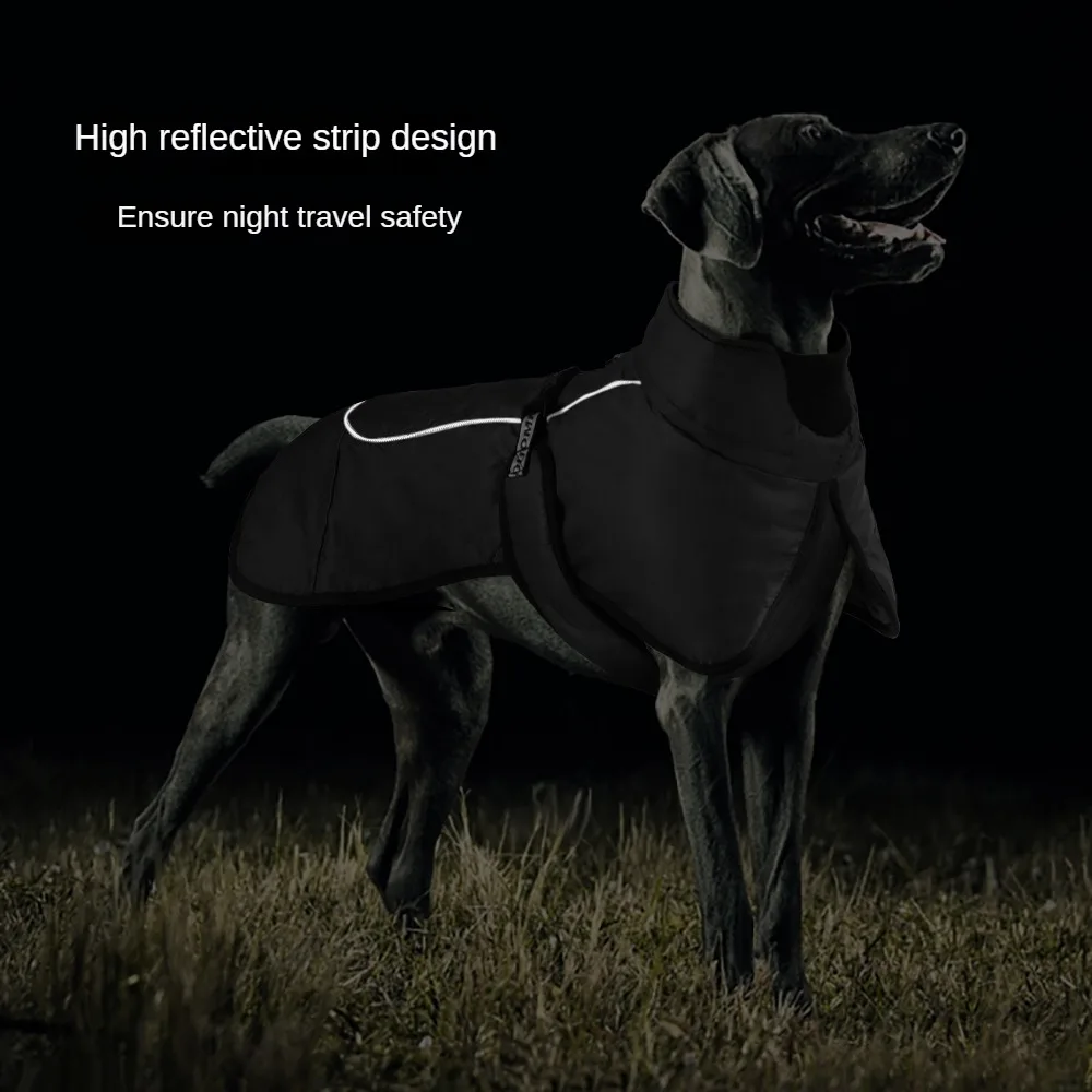 Autumn and Winter Pet Clothes Reflective Warm Dog Jacket Windproof and Waterproof Dog Cotton Coat