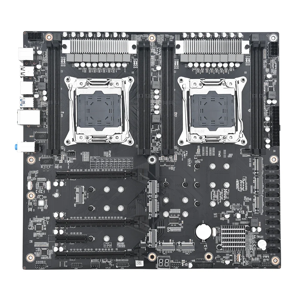 X99 D4 듀얼 LGA2011-3 메인보드 10 SATA 3.0 포트 USB 3.2 8개 NVME M.2 슬롯 x99 지원 XEON V3 V4 프로세서 3개 PCIE 16X 3.0