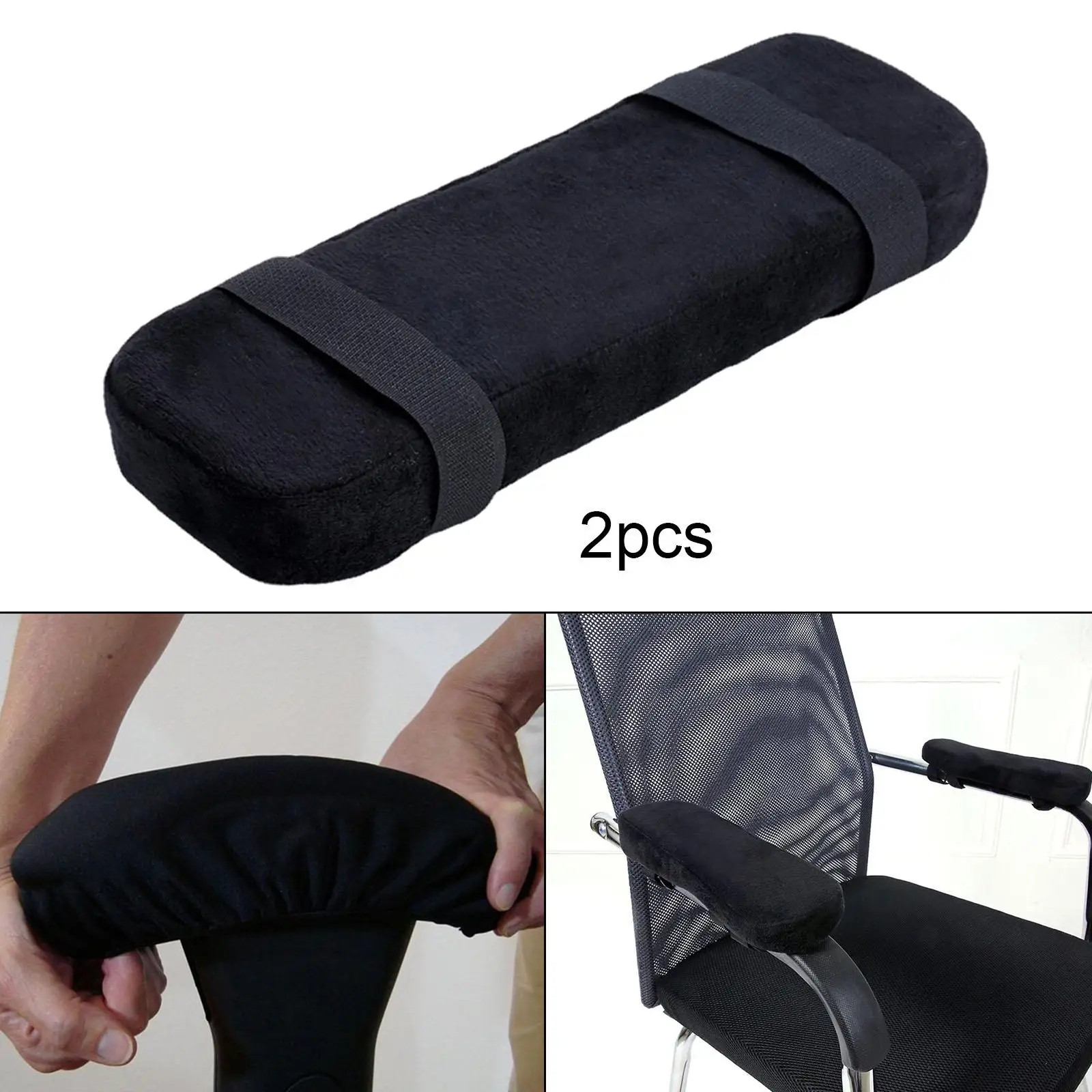 2 Piece Armrest Pad Anti-Slip Bottom Removable Pressure Relief Elbow Arm Rest Cushion for Gaming Chair Home 5