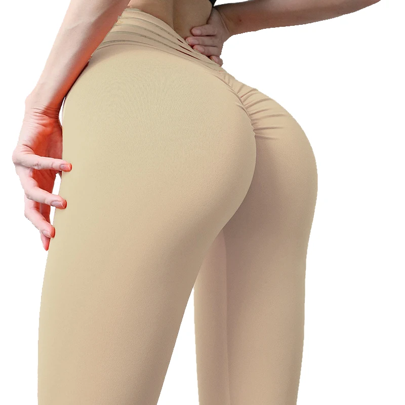 High Waist Nude Leggings Push Up Sports Ladies Fitness Running Yoga Pants Energy Seamless Leggings Gym Buttocks