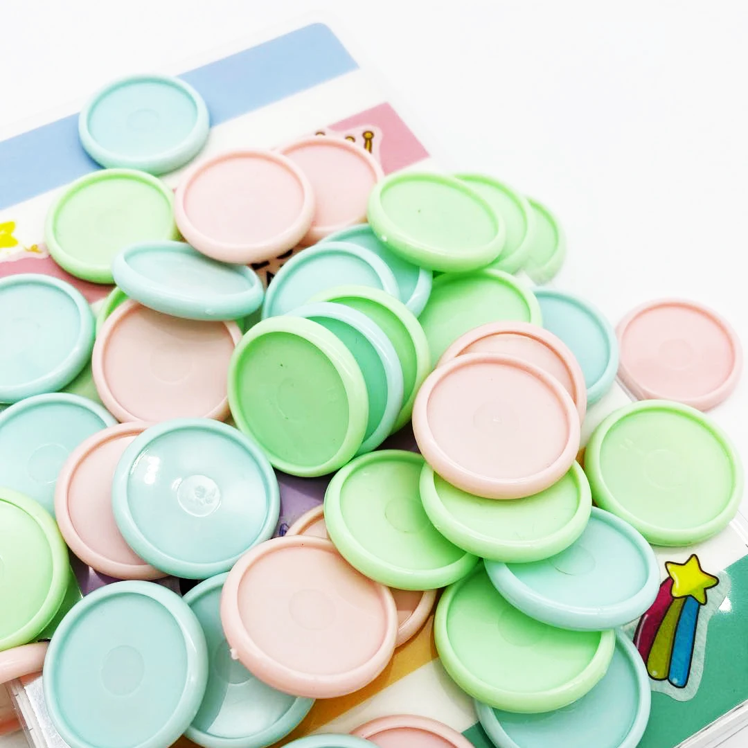 100pcs30mm Binding Ring Plastic Ring Buckle Mushroom Hole Loose-leaf Notepad Plastic Binding Discs Macaron Disc Fichario