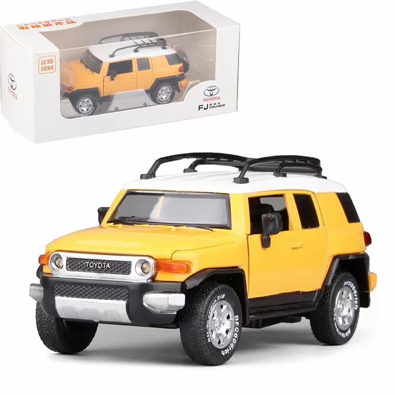 

1:32 Toyota Cruiser FJ Off-road Vehicle Sound and Light Pull Back Four-door Alloy Car Model Toy Car Gift Box Packaging