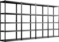 Garage Storage Shelves, 72'' Heavy Duty Metal Utility Rack with Adjustable 5 Tier Shelving for Warehouse Basement Kitchen Living 1