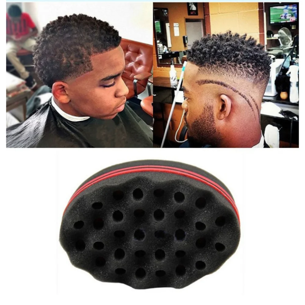 Double Sided Hair Sponge Brush Barber Sponge Hair Brush Locking Twists Coil  Afro Curl Hair Styling Tools Natural Curl Brush Tool - AliExpress