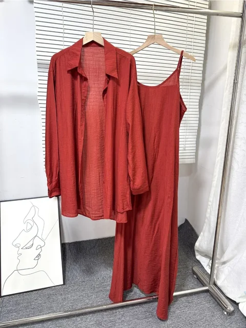 Robe chemise pour femmes musulmanes, ensemble deux pièces, costumes modestes solides, Ensemble musulman du Ramadan, Maroc, dubaï, Abayas, tenues islamiques Jalabiya