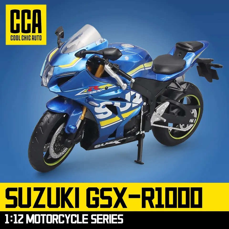 CCA 1:12 Scal SUZUKI GSX1000 Diecast Motorcycle Model - Realistic