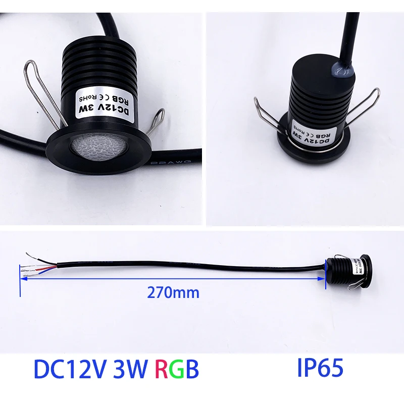 Recessed Ceiling Spotlight IP65 3W 12V Mini Led Spot RGB RGBW Outdoor Spotlight Shopping Mall Hotel KTV Dimmable Room Decor Sauna Waterproof Recessed Lamp