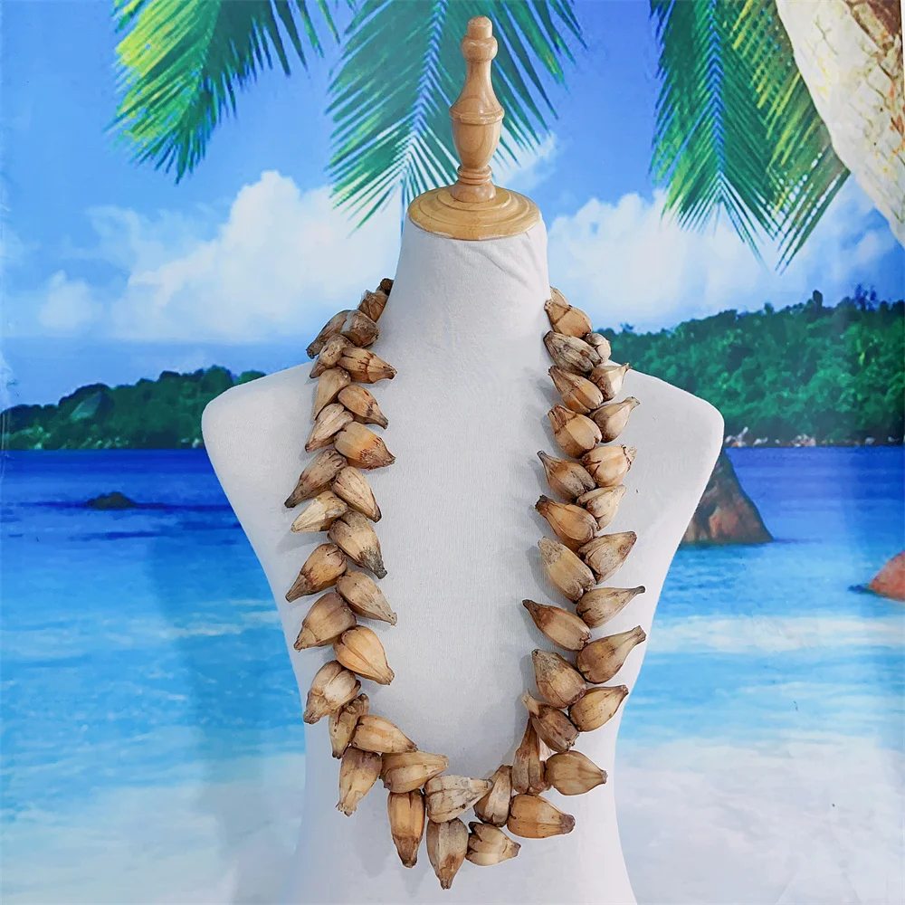 Samoan Mens Traditional Natural Ula Fala Necklace Formal Occasions