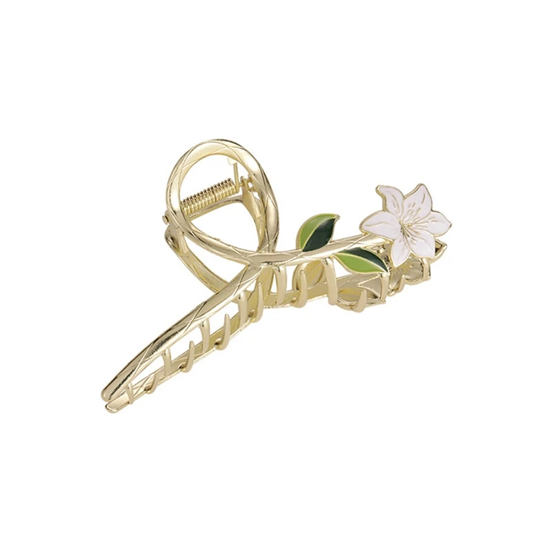 

Flower Hair Claw Clips Metal Gold Band Hair Claw Hairpin Clamp Hair Decorations For Women Girls