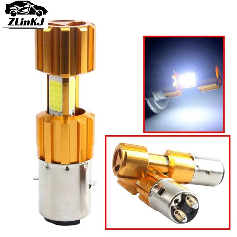 

1Pcs H6 BA20D LED Motorcycle Headlight 2000LM 3COB Moto Bulb MotorBike Scooter