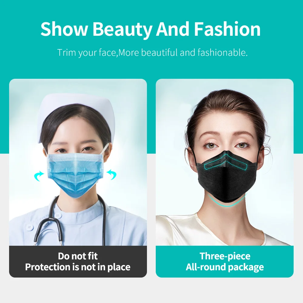 10-100PCS FFP2 Masks Approved hygienic KN95 Mascarillas CE Respirator Filter Protective Fish Mask ffp2mask Reusable Face Masque 2