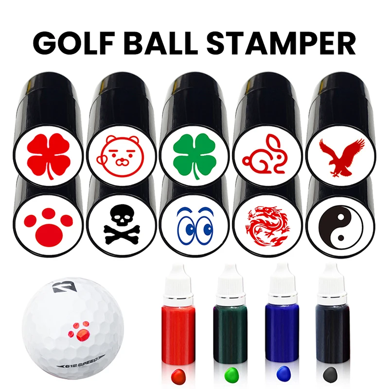 Golf Ball Stamper Eagle Pattern Stamp Impression Seal Marker Quick-dry Plastic Multicolors Personalize your Golf Balls 1pc golf balls