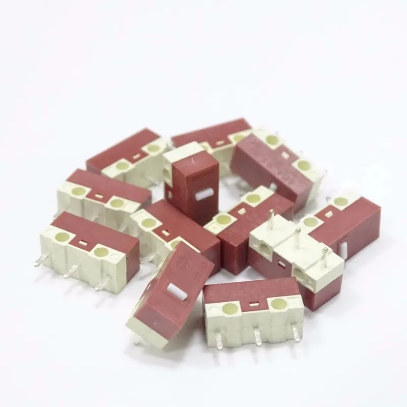 무료 배송 10PCS HUANO 음소거 마이크로 스위치 자동 버튼 수리 액세서리 3PIN 노란색 3천만/흰색 점 2천만 번