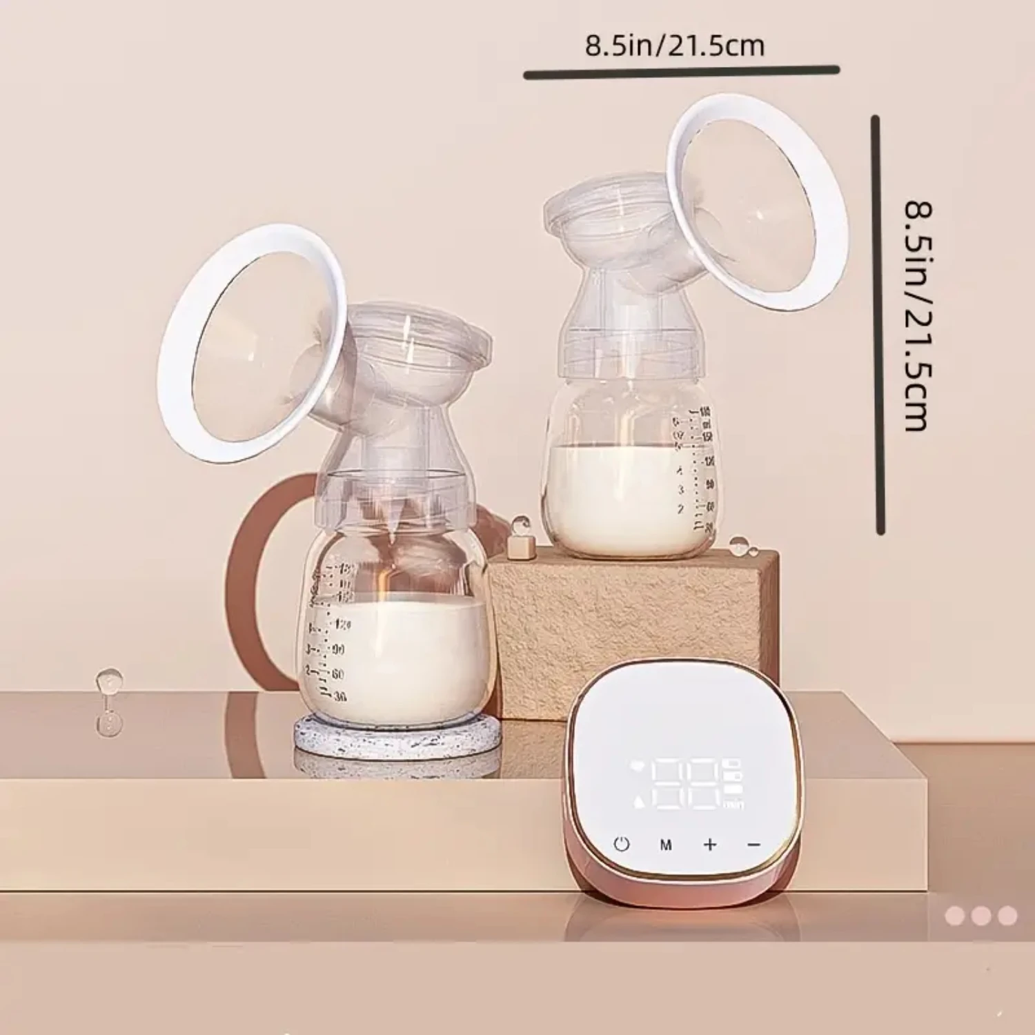 Super Family Electric Breast Pump, LED Display Hands-Free Portable Milk Extractor, 3 Modes Silent Automatic Milker