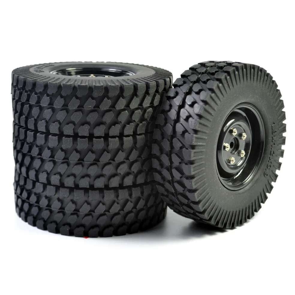 Jweweunyu 4 neumáticos de goma 100 mm 1,9 pulgadas para 1/10 RC Crawler Auto Axial SCX10 90046 AXI03007 TRX4 D90 CC01 