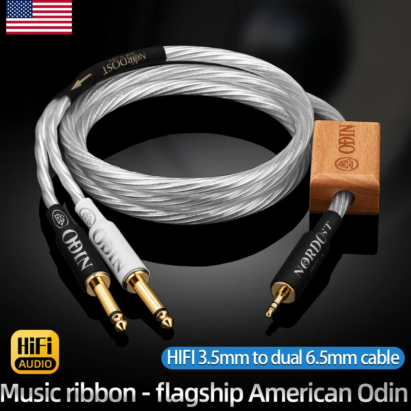 

Кабель ATAUDIO Odin HiFi 3,5 мм-двойной 6,5 мм, чистое серебро, AUX, папа, моно, 6,5 Джек к стерео, аудио кабель для миксера, усилителя, динамика