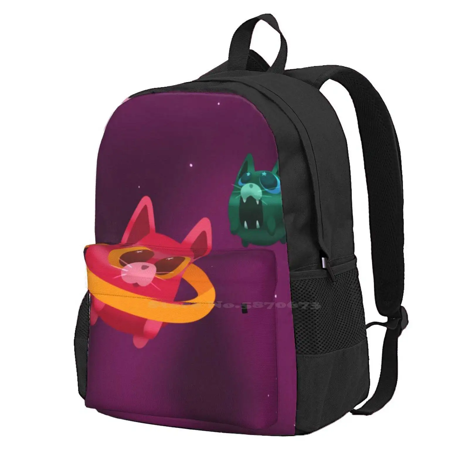 

Школьный ранец с планетами и кошками, вместительный рюкзак для ноутбука 15 дюймов, научная фантастика, космос, планеты, Вселенная, Китти, Китти