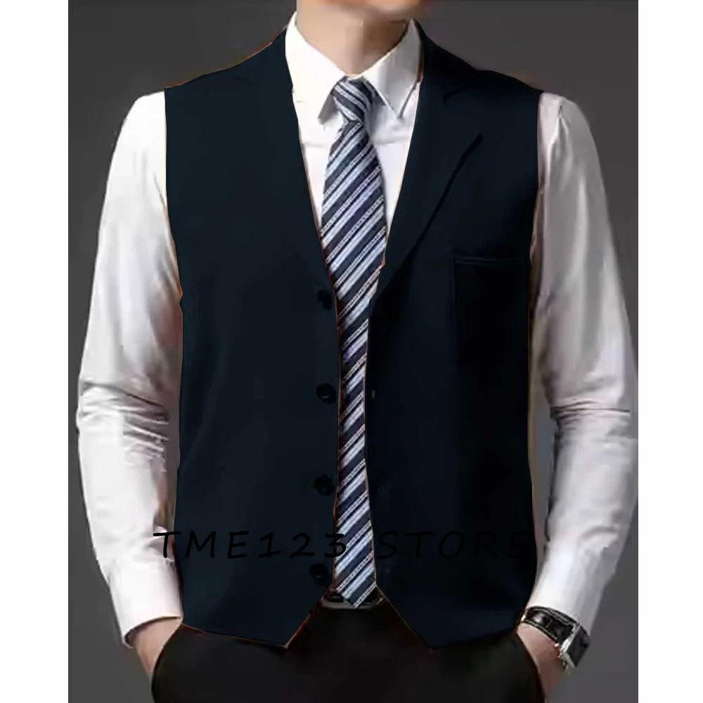 Men's Serge Casual Vest Suit Male Elegant Man Vest Vests for Women Steampunk Wang Formal Man Ambo Gothic Chaleco  Suits Fan