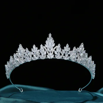 Gioielli per capelli da sposa Zirconia Diademi di cristallo Corone Fascia per capelli Ragazza Spose Cena Festa Regalo di compleanno Copricapo Accessori da sposa
